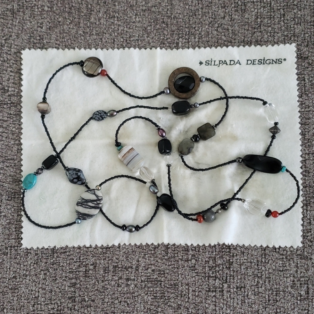 Silpada Mixed Stone Long Boho Necklace (Retired)